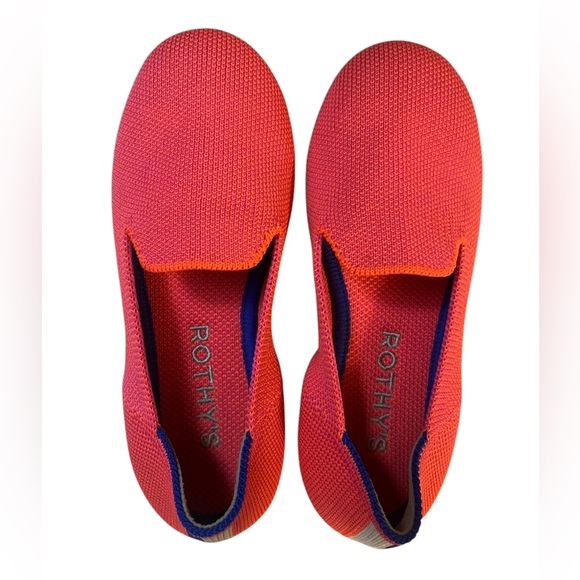 Hostess Pick 🥳💥 x 2 Rothy's The Kids Loafer Slip-On Shoes - Red - Picture 3 of 4